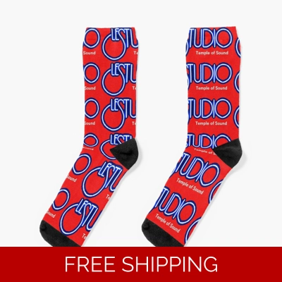 Le Studio Socks Ch Red White & Blue Logo TOS